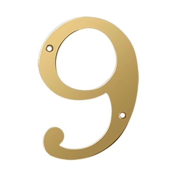 Patioplus 6 in. House Numbers, Lifetime Brass - Solid Brass PA575209